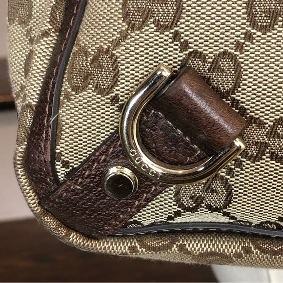 GUCCI GG Monogram E/W Tote Shoulder Bag w/ Center Zipper Compartment MINT - Picture 6 of 17